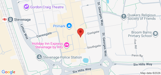 Map showing Franngoz in Stevenage